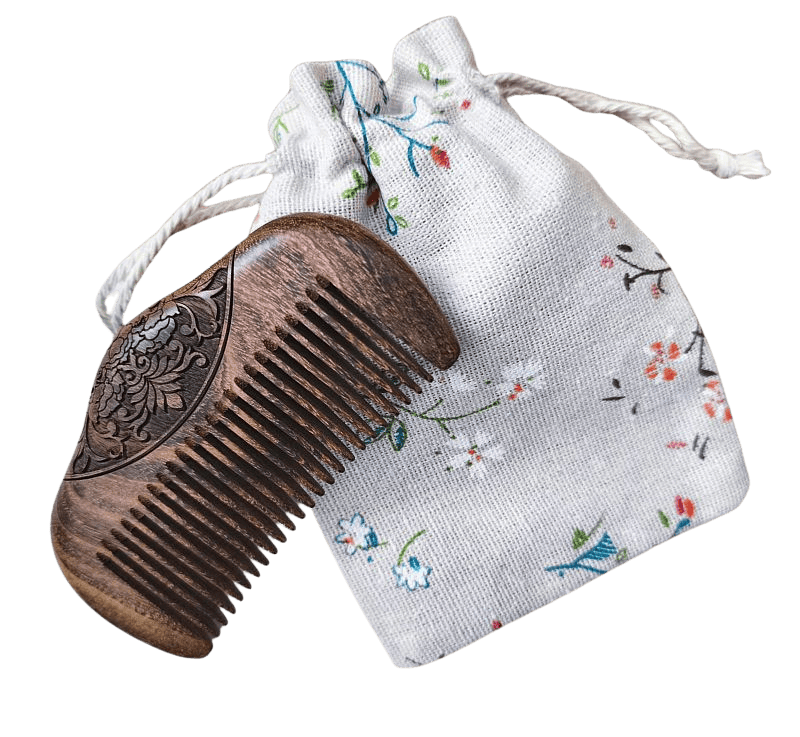 Dřevěný santalový hřeben na vlasy COMPACTA